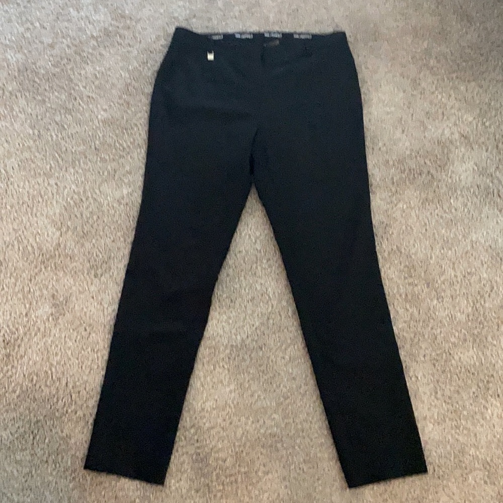 Karl Lagerfeld Silk Blend Work Pants Black